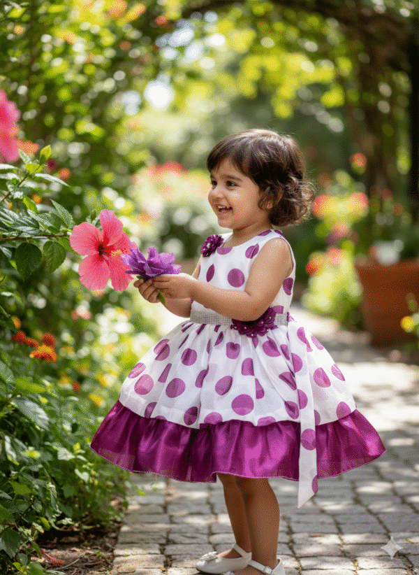 Purple Baby Frock - Image 3