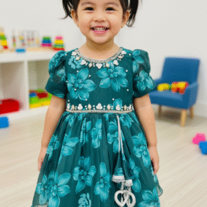 Floral Blue Girl Frock
