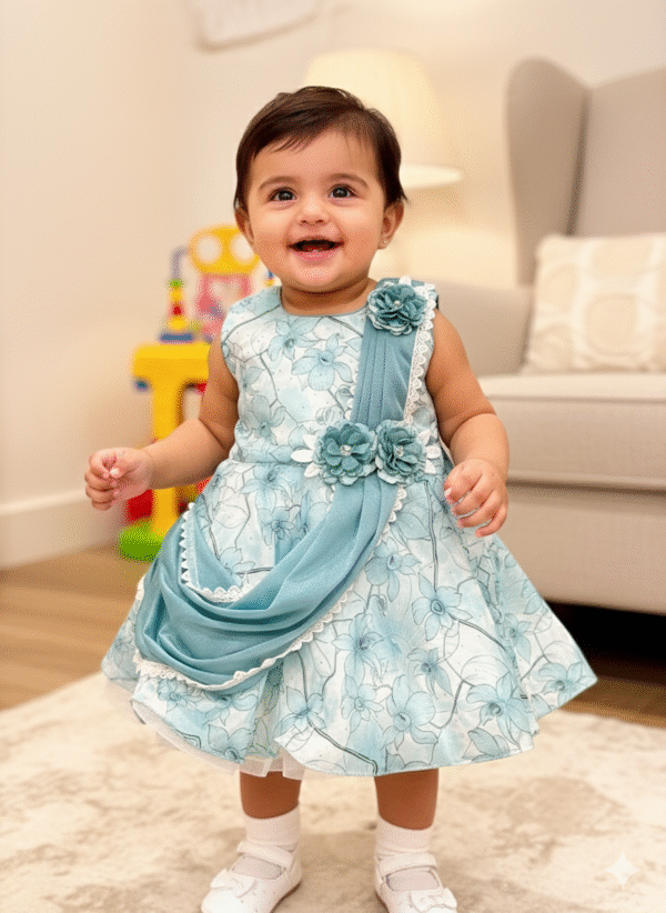 Princess Blue Baby Frock